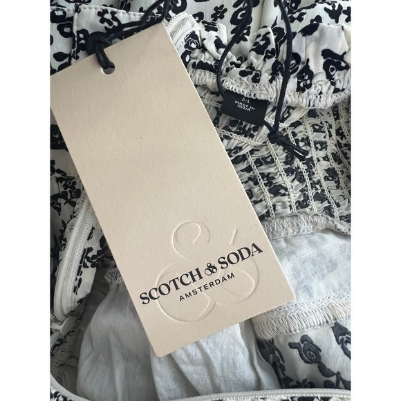 Scotch & Soda Floral Smocked Ruffle Shift Dress - Picture 14 of 16